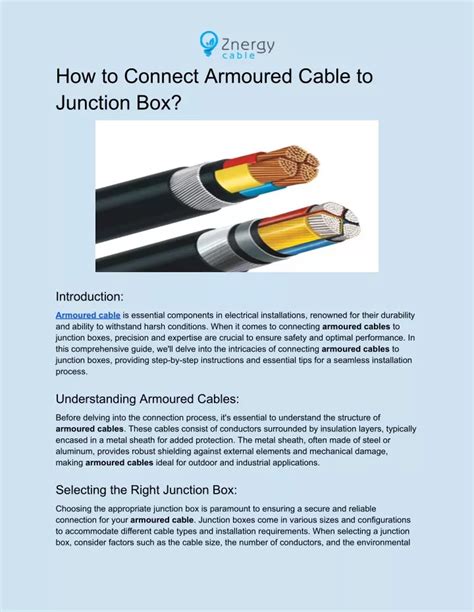 how to connect armoured cable to a junction box|armoured cable junction box screwfix.